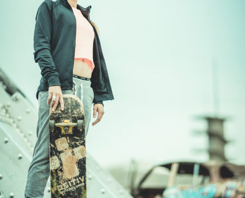 Skatergirl outtake aus einem Freitagabendshooting